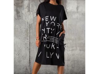 🔥 Stylové, pohodlné a nadčasové šaty pro každou postavu! 🔥 Černé šaty s výrazným potiskem „New York City“ jsou ideální...